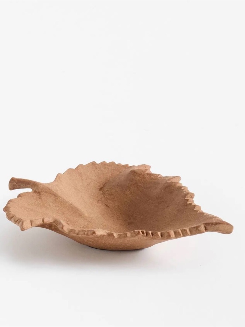 Pottery Barn Terracotta Fall Leaf Bowl Leaves Harvest LARGE 2025 NEW IN BOX - Picture 3 of 7